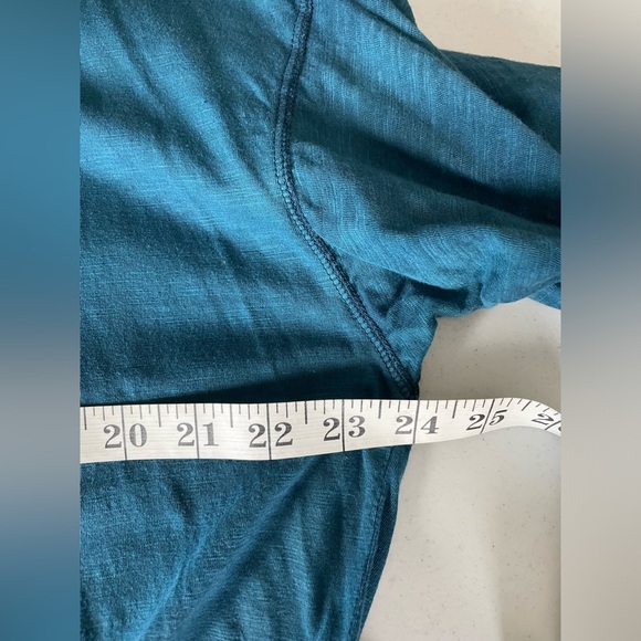Intimately Free People soft T-shirt dress, teal, with handkerchief hem. - Picture 9 of 11